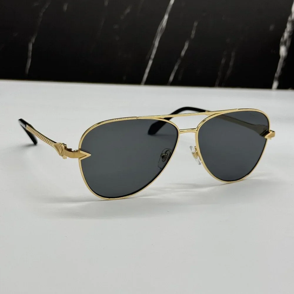 NEW VERSACE VE2283 1002/87 GOLD GREY UNISEX SUNGLASSES VERSACE VE2283 100287